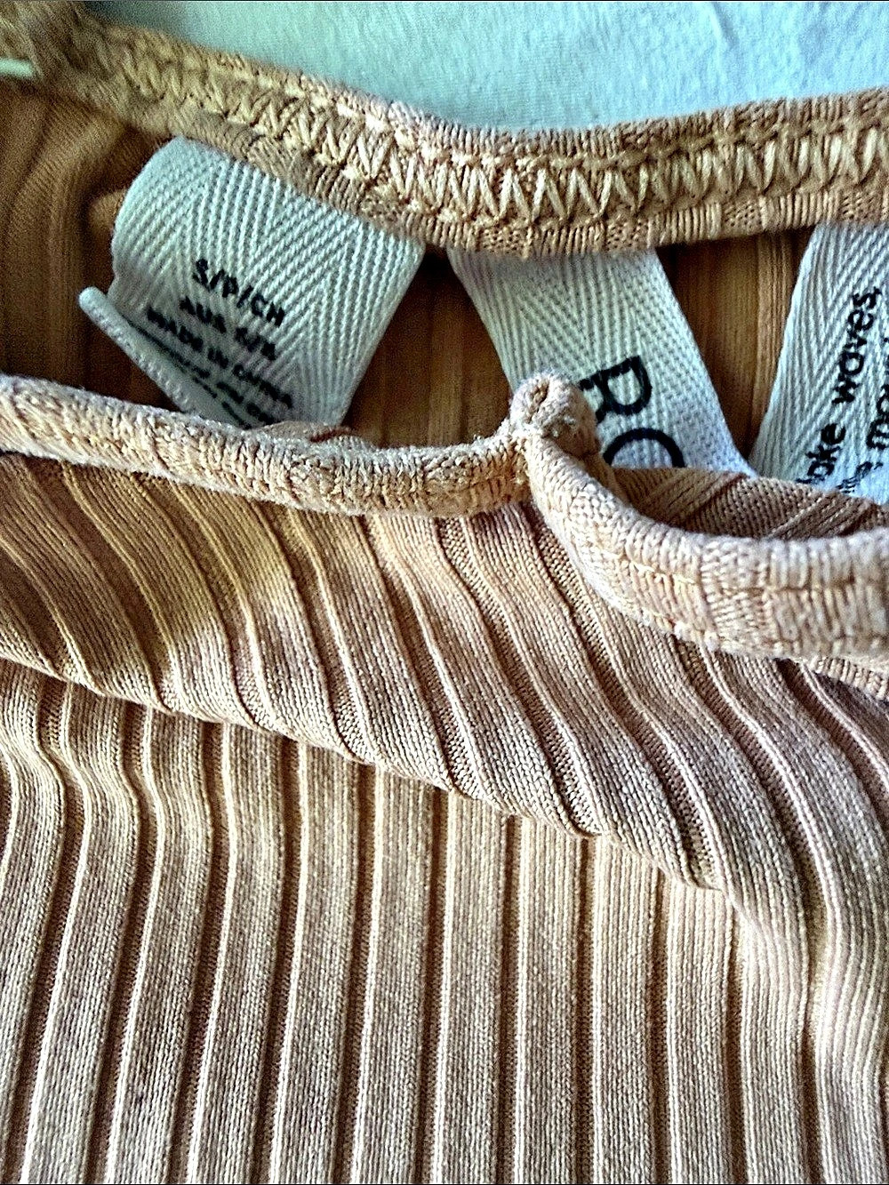 Roxy Ribbed Cropped Cami Top - Picture 2 of 2